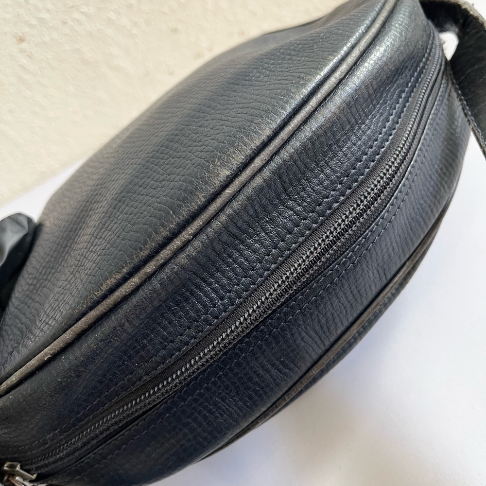 Navy blue Leather Crossbody Bag - Picture 12 of 15